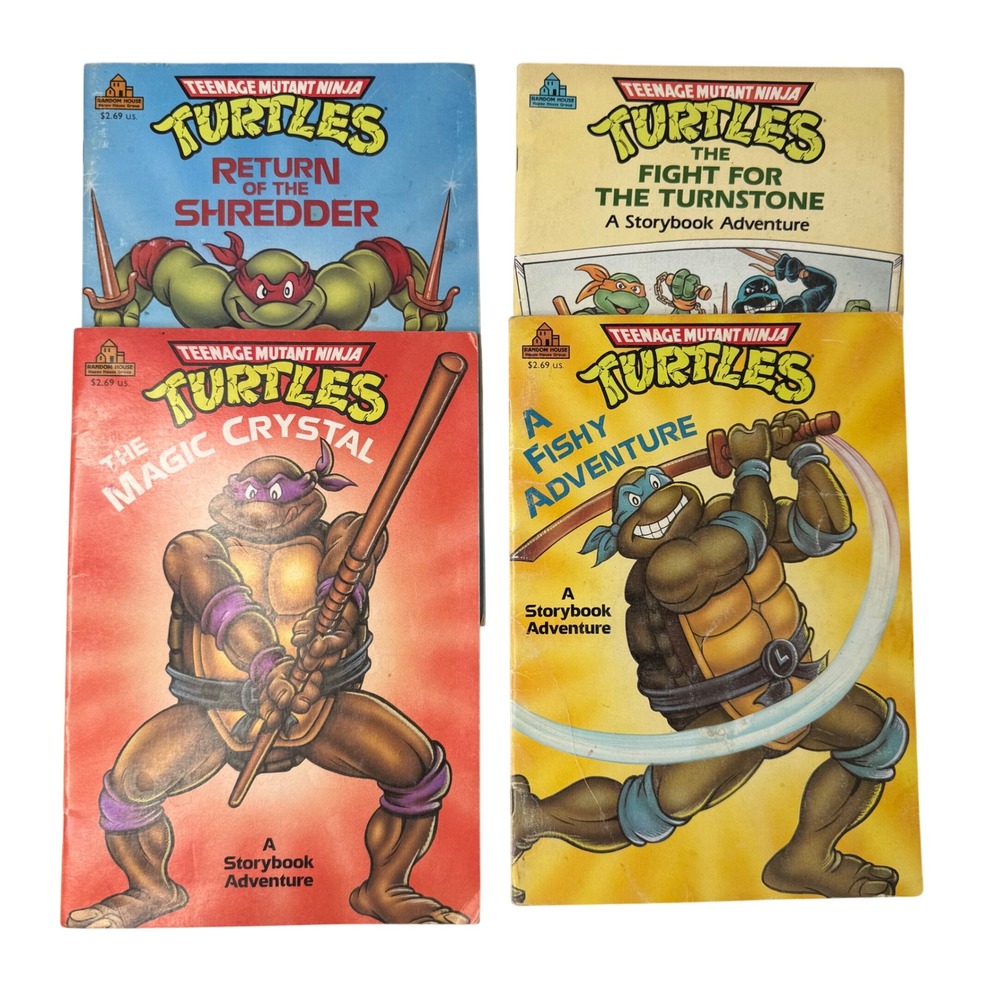 Random House TMNT Teenage Mutant NinjaTurtlea Fair Vintage‎ 90s 4-Pack